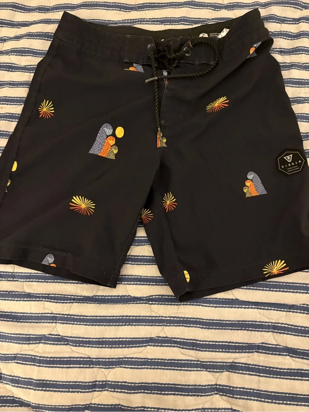7 Mixed Boy’s Swim Trunks - Blue, Black, Yellow, Gray